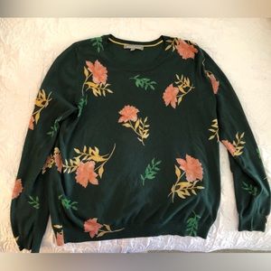 Green and pink stretch cotton top by Daniel Rainn